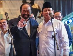 Prabowo Kunjungi Surya Paloh Di Markasnya, Saatnya Kerja Bersama Bangun Bangsa